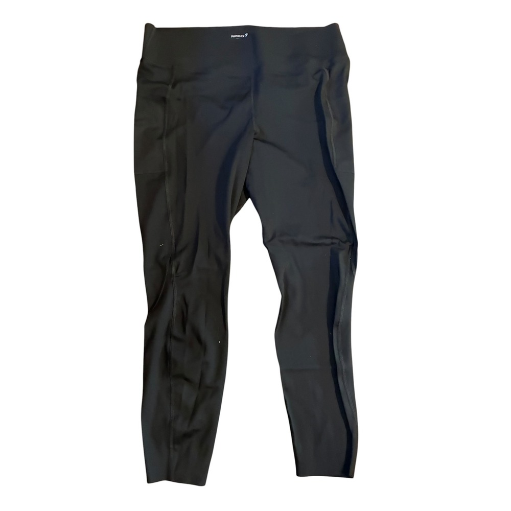 Phoenix Active Prague Pocket Leggings Black High Rise Compressive Womens 2X NEW